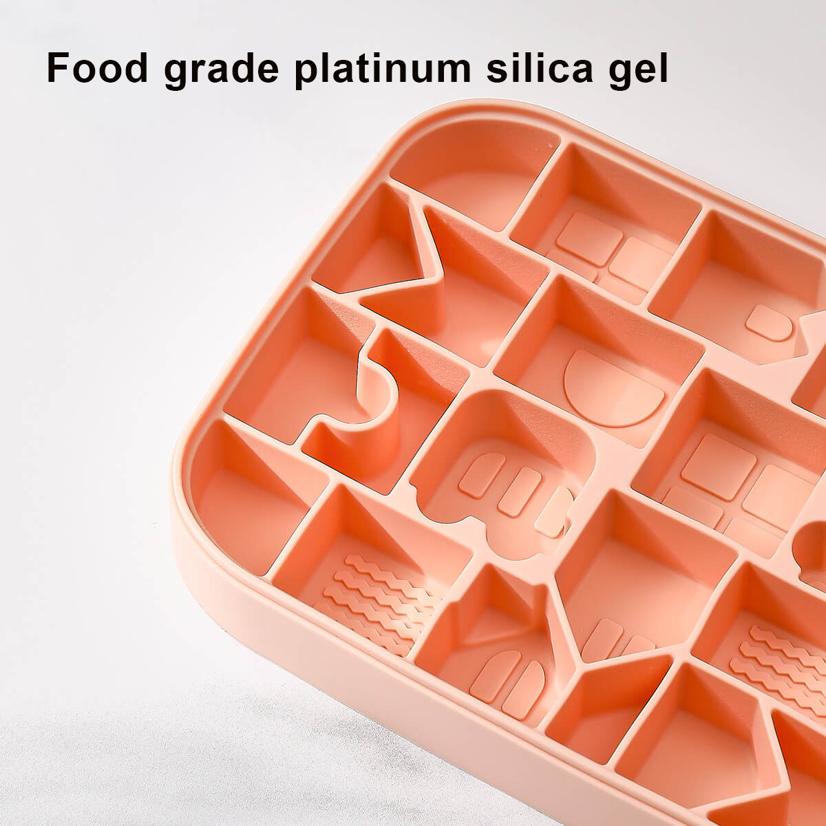 Ice cube Tray orange 18x10cm  100%Silicone Guaranteed Quality 5402 